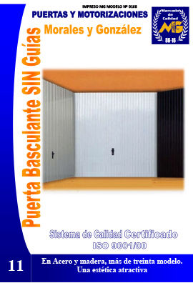 PUERTA BASCULANTE SIN GUÍAS